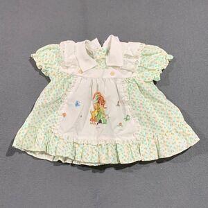 Vintage Ruthie Joy Morgan Inc Floral Pinafore Dress Lace Trim 18 Months 6386B